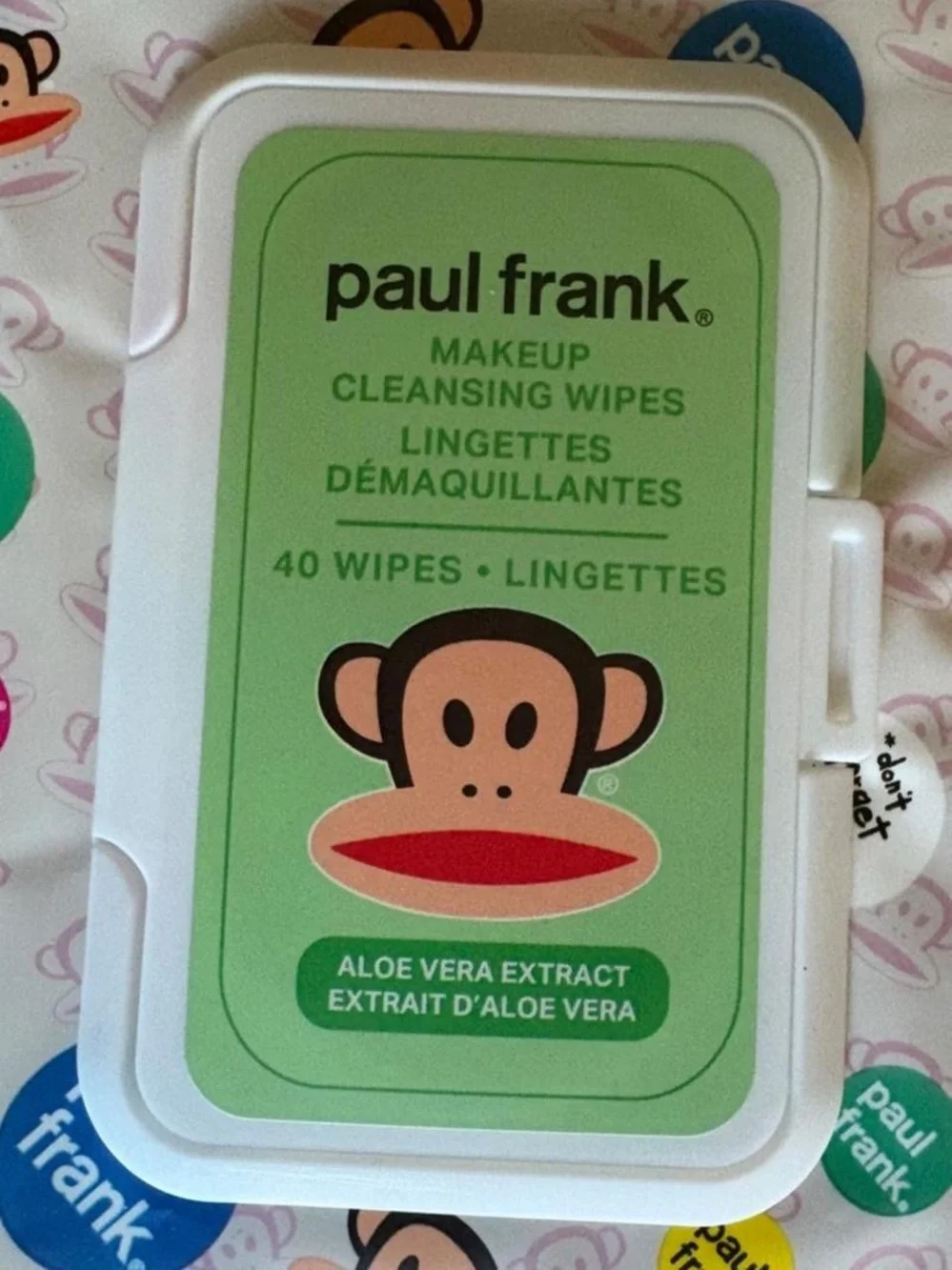 SET OF TWO Paul Frank Makeup Cleansing Wipes - 40ct each